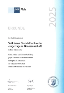 IHK Auszeichnung Ausbildungsbetrieb 2025